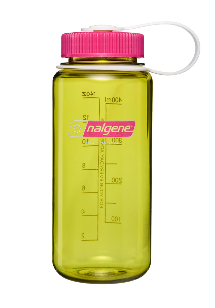 Nalgene 16oz / 0.5L Tritan Sustain Wide Mouth Bottle Endive - Fuchsia Purple Cap