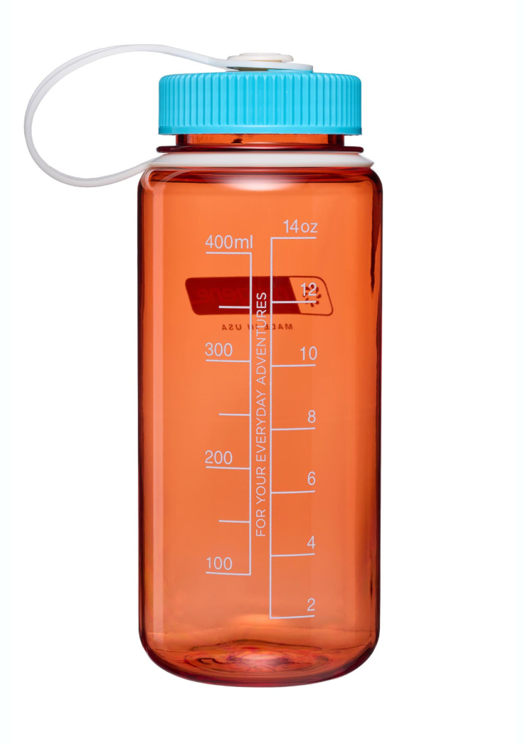 Nalgene 16oz / 0.5L Tritan Sustain Wide Mouth Bottle Flame - Blue Atoll Cap