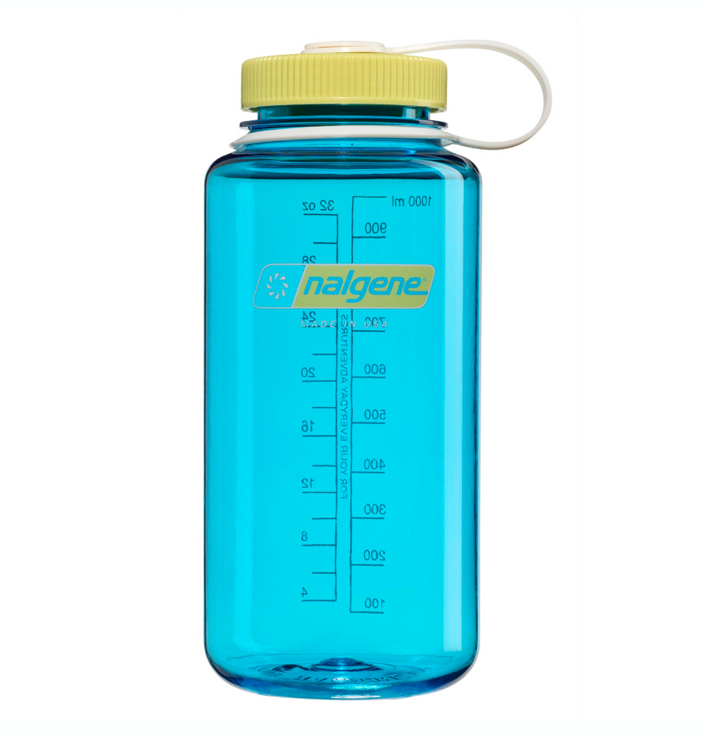 Nalgene 32oz / 1L Tritan Sustain Wide Mouth Bottle Blue Atoll - Endive Cap