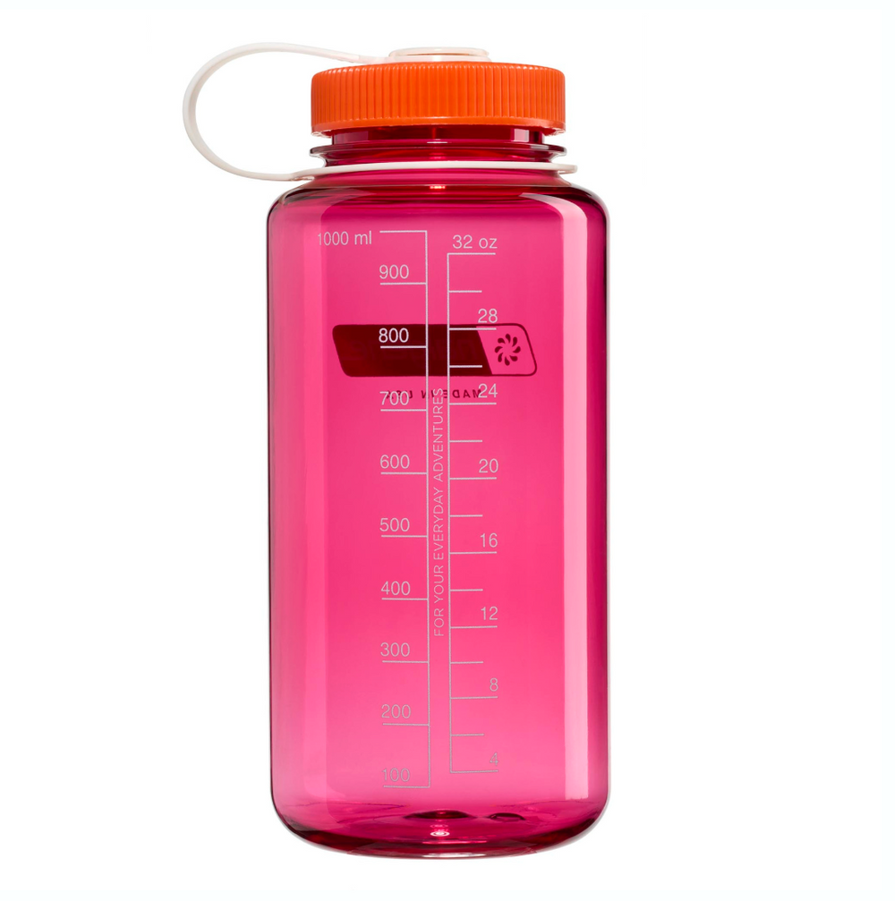 Nalgene 32oz / 1L Tritan Sustain Wide Mouth Bottle Fuschia Purple - Flame Cap