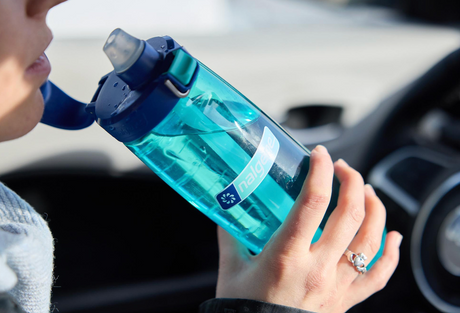 Nalgene Straw Bottle 700Ml Blue Aqua - Dark Blue Cap