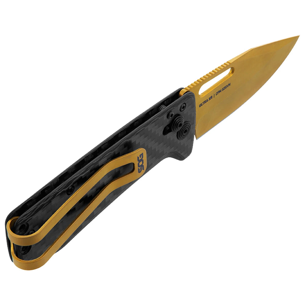 SOG Ultra XR Carbon Gold Folding Knife