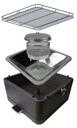 Feuerdesign Teide Smokeless Charcoal BBQ & Tongs - Red