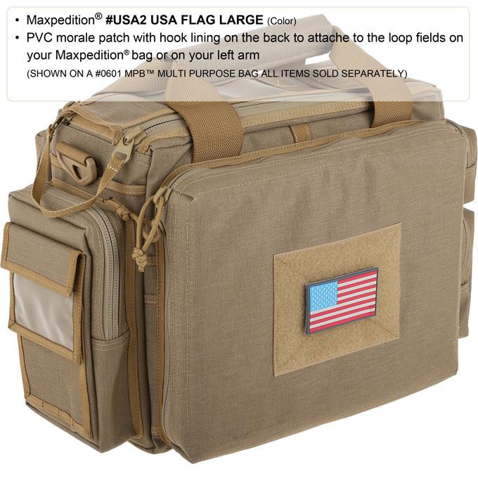 Maxpedition USA Flag (Firefighter Thin Red Line) Patch Large