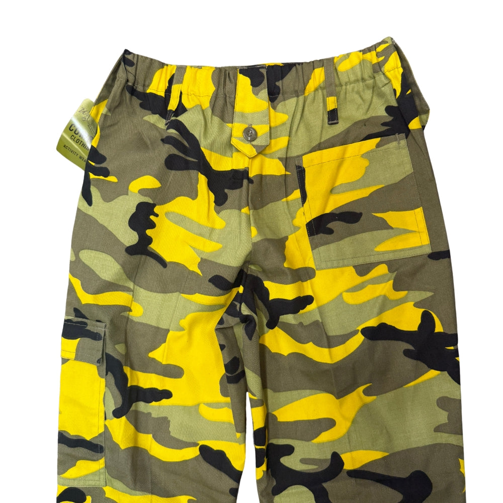 Wynnster Combat Kids Yellow Camouflage Cargo Trousers
