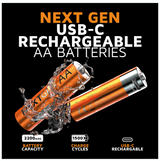 Xtorm Xtorm NextGen AA Batteries USB-C Rechargeable - 4 Pack - Orange