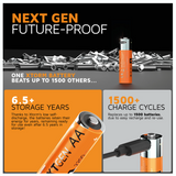 Xtorm Xtorm NextGen AA Batteries USB-C Rechargeable - 4 Pack - Orange