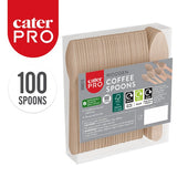 CaterPro 100 Wooden Coffee Spoons