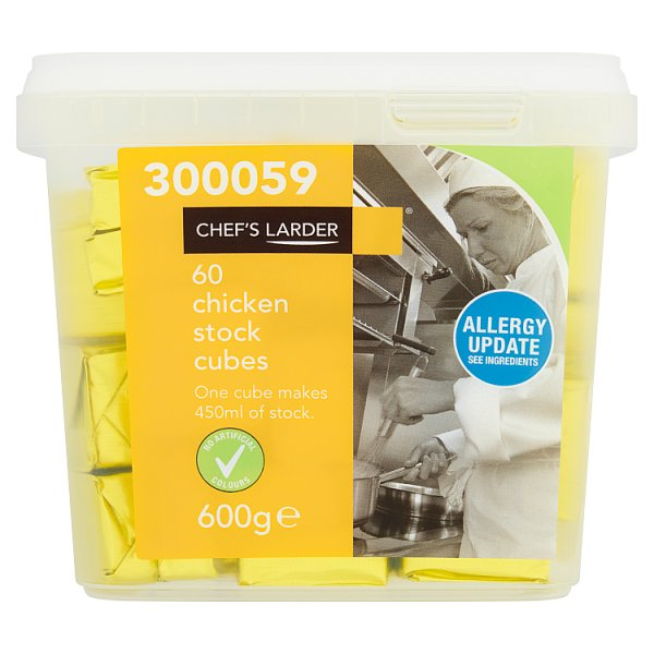 600g Chef's Larder 60 Chicken Stock Cubes - Bulk Food Ration Storage
