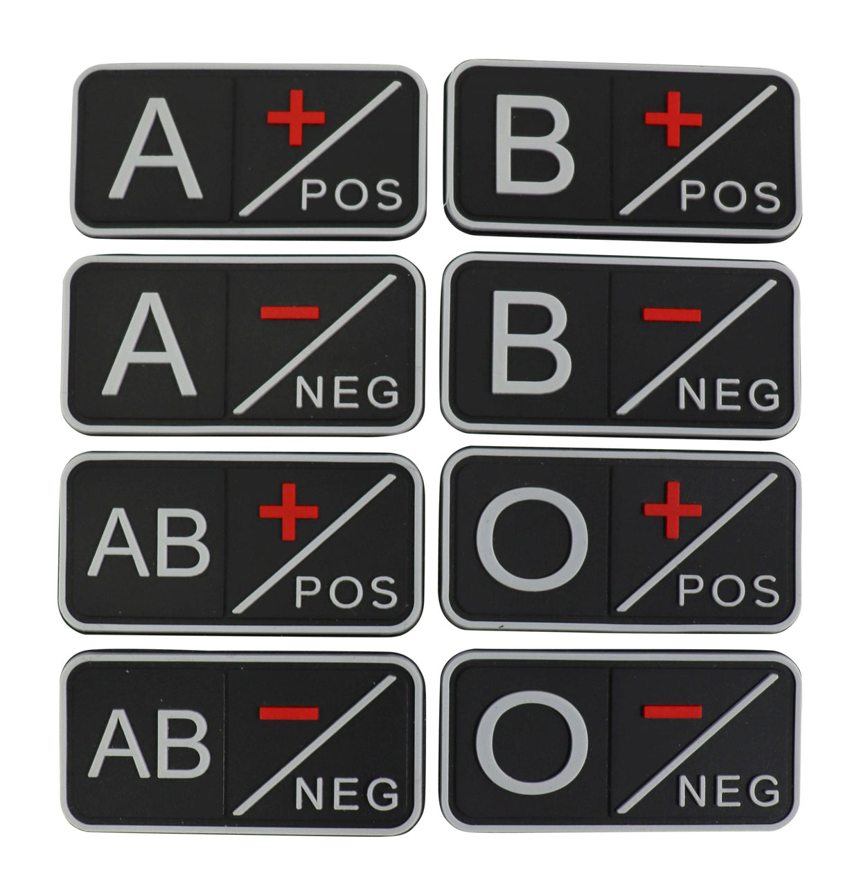 Kombat UK Tactical Blood Group Patch - Black - AB+