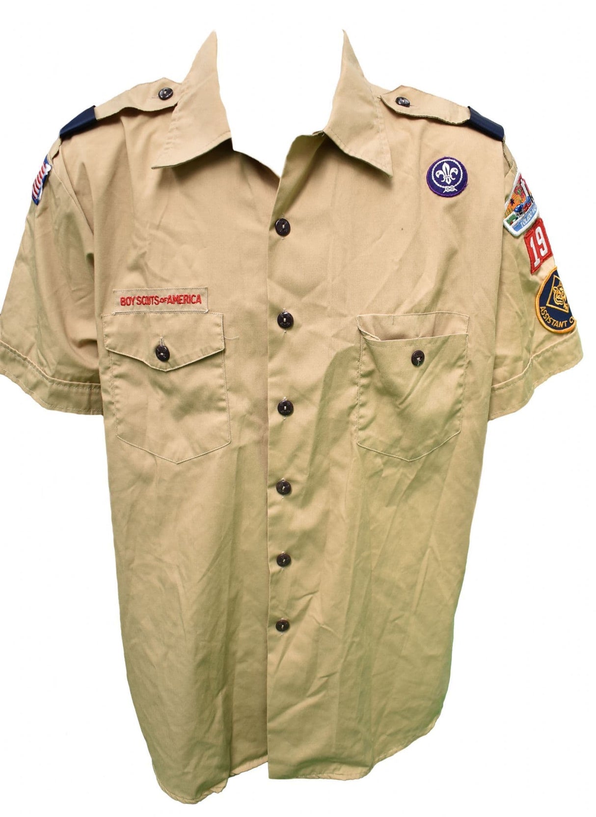 Boy Scouts Of America Tan Short Sleeved Shirt