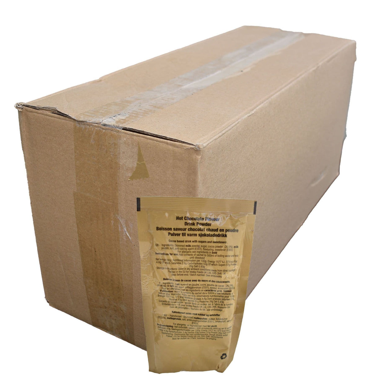 BULK BUY - British Army Ration Pack -  Hot Chocolate Sachets x 200
