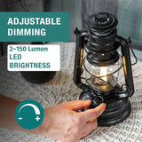 Feuerhand Baby Special 276 LED Hurricane Lantern - Sparkling Iron