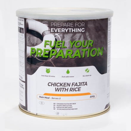 Fuel Your Preparation Freeze Dried Food Ration Meal Tin - Chicken Fajita With Rice