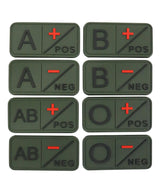 Kombat UK Tactical Blood Group Patch - Olive Green - O-