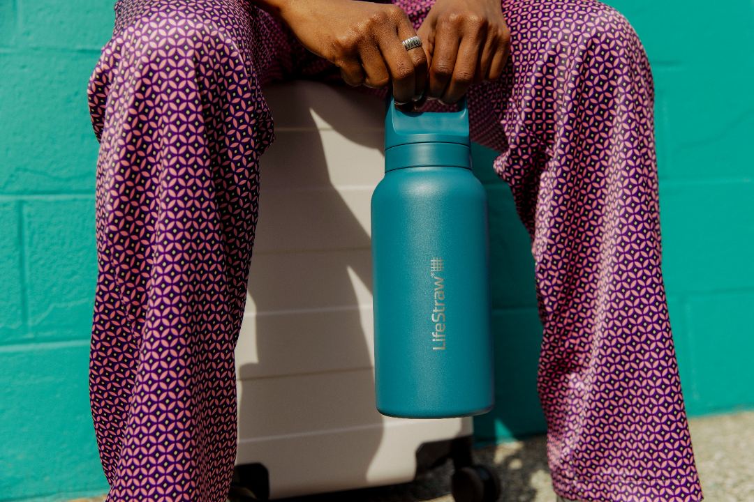 Lifestraw Go Stainless Steel Water Filter Bottle - 1 Litre