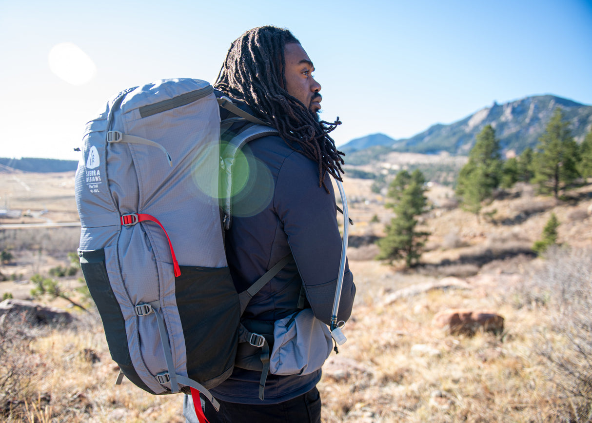 Sierra Designs Flex Trail 40L-60L Backpack Bag - Wild Dove/Peat