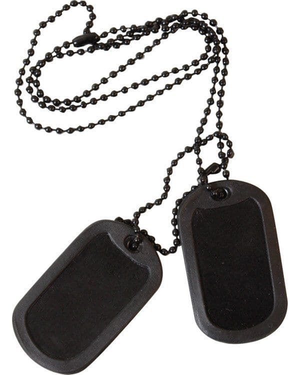 Kombat UK Military Style Dog Tags Necklace  Silver